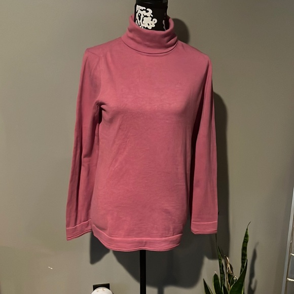 J. Jill Muted Red Knit Turtleneck Size Medium - Picture 1 of 8